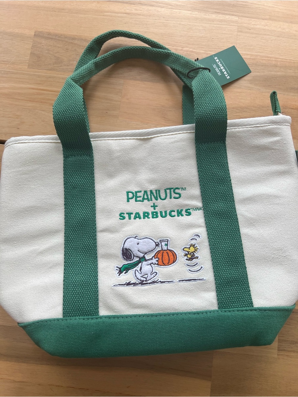 NWT Peanuts™ + Starbucks® Enamel Pin Set and Mini tote bag - Picture 2 of 3